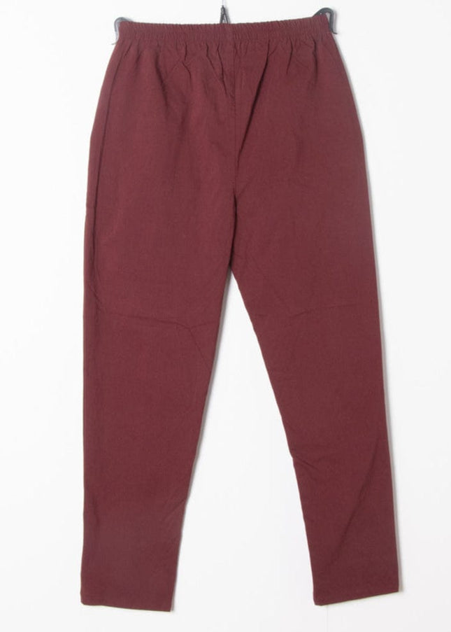 plus size Cherry Berry bukse med mye stretch, glidelås og to pynteknapper oppe Burgunder i store storrelser