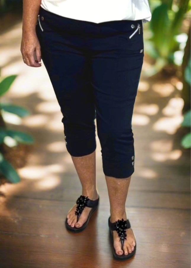 plus size Cherry Berry capri marine i store storrelser