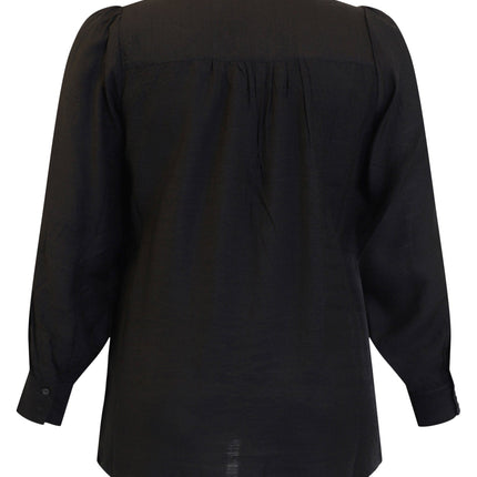 plus size Ciso lang skjorte Sort i store storrelser