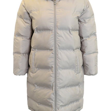 plus size Ciso lang vinter jakke Beige i store storrelser