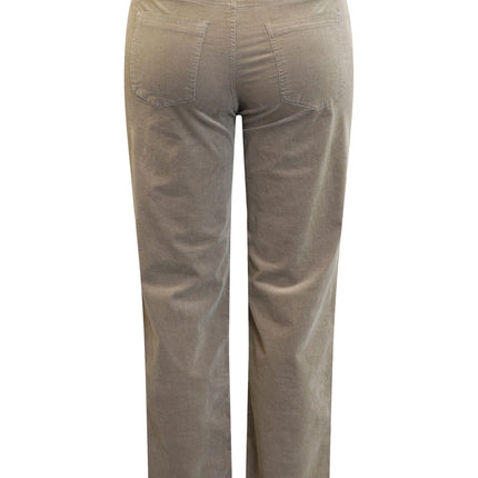 plus size Ciso Selma rette ben bukser i kord Beige i store storrelser