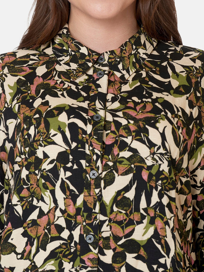 plus size Ciso skjorte print i store storrelser