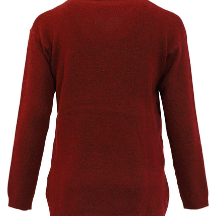 plus size Ciso strikket genser Vinrød i store storrelser