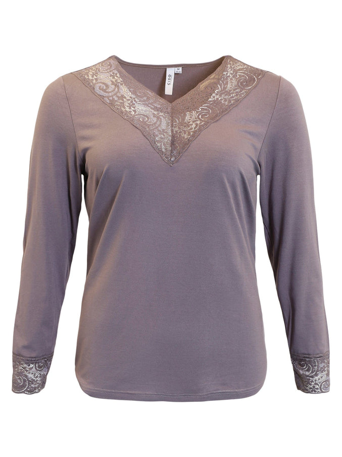 plus size Ciso topp med blonde Brun i store storrelser