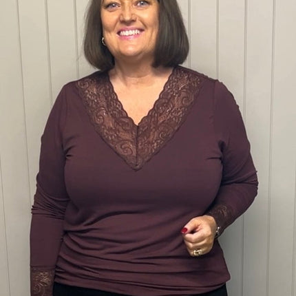 plus size Ciso topp med blonde Brun i store storrelser