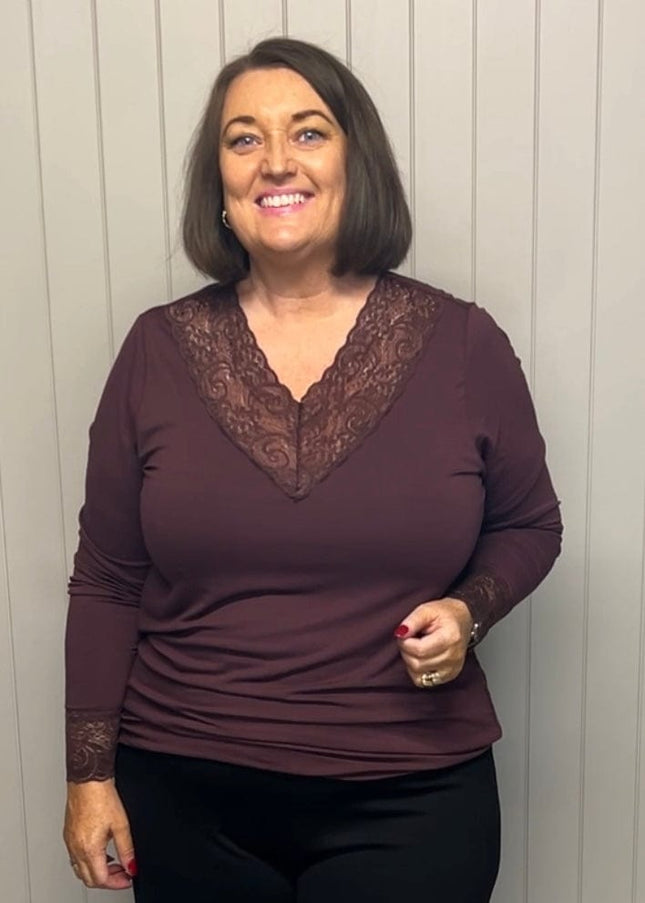 plus size Ciso topp med blonde Brun i store storrelser