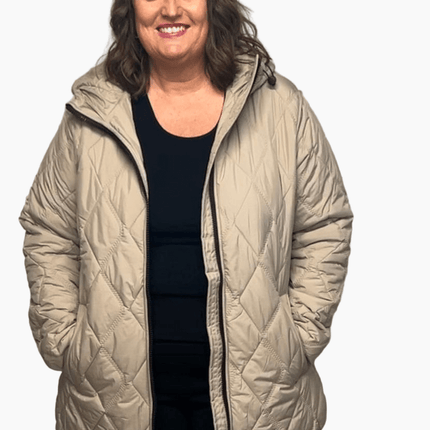 plus size Ciso ytterjakke Beige i store storrelser
