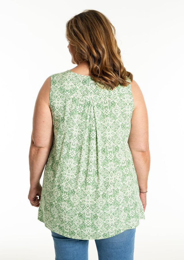 plus size Gozzip Beata singlet grønn i store storrelser