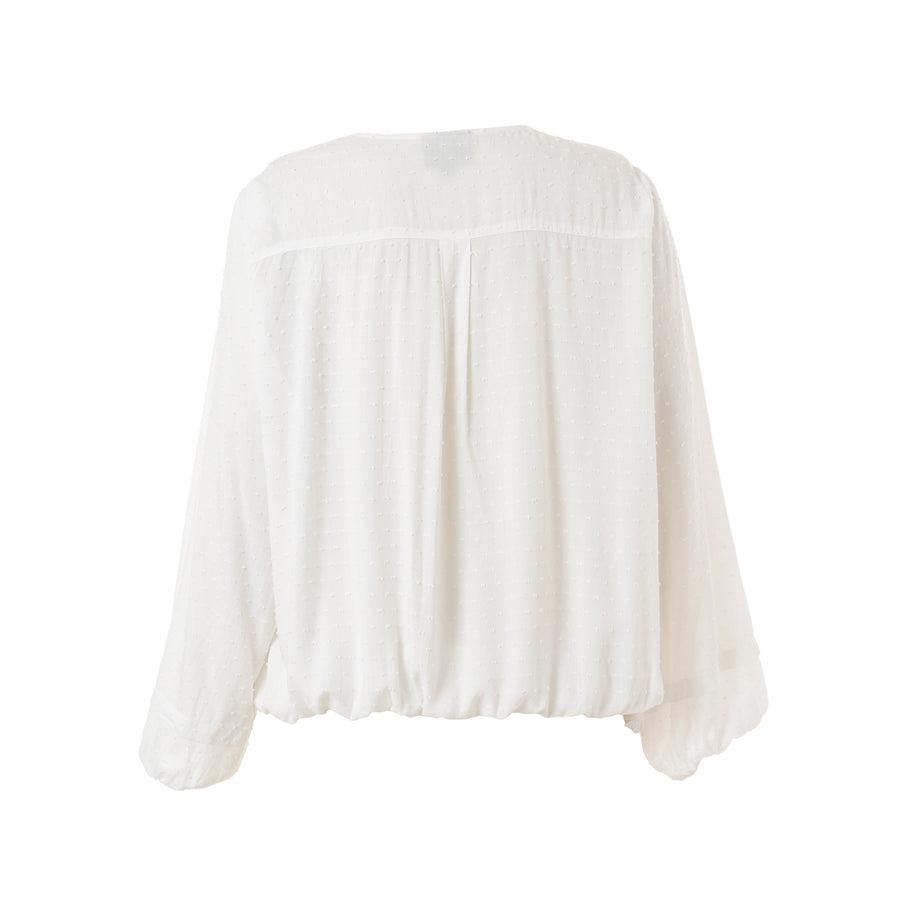 plus size Gozzip Gabriella bluse off-white i store storrelser