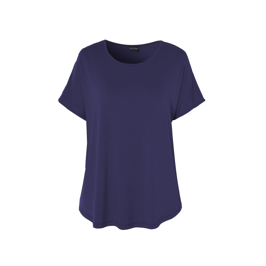 plus size Gozzip Gitte T-shirt marine i store storrelser