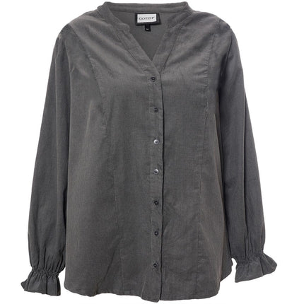 plus size Gozzip Glvy skjorte Grå i store storrelser