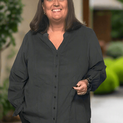 plus size Gozzip Glvy skjorte kordfløyel Grå i store storrelser