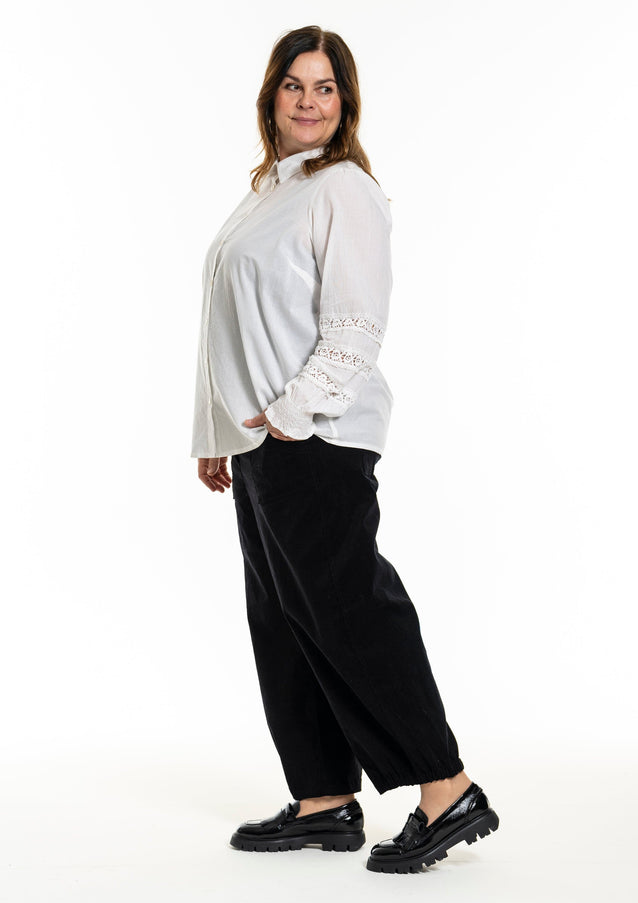 plus size Gozzip Helin skjorte off-white i store storrelser