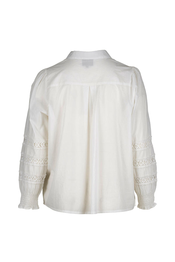 plus size Gozzip Helin skjorte off-white i store storrelser