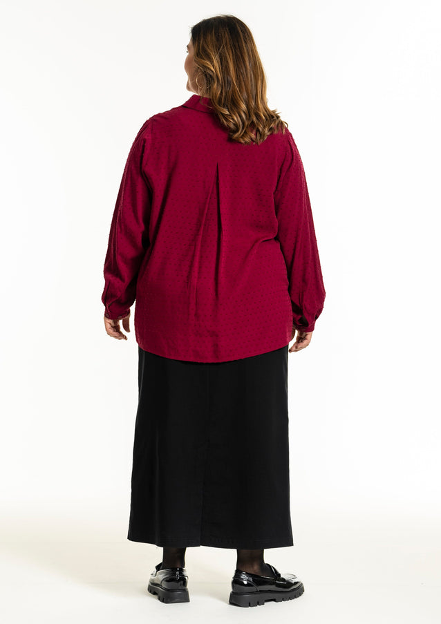 plus size Gozzip Karina skjorte Cherry i store storrelser