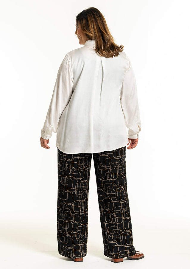 plus size Gozzip Karina skjorte offwhite i store storrelser