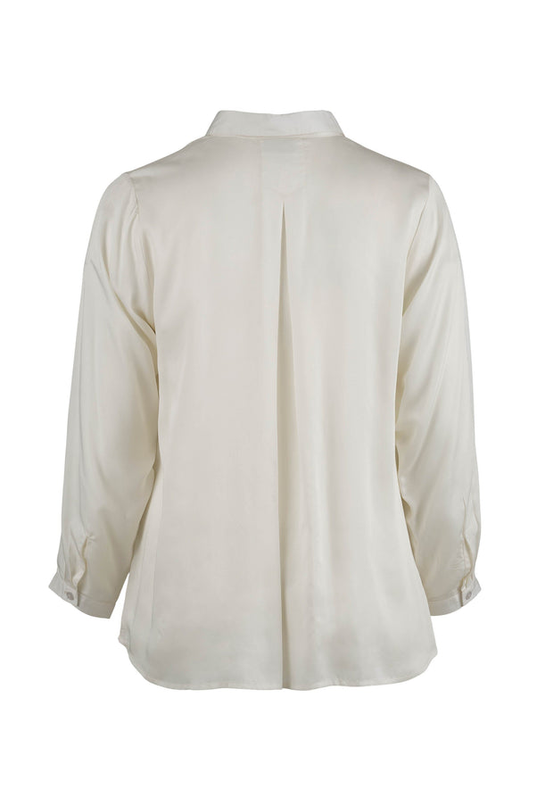 plus size Gozzip Karina skjorte offwhite i store storrelser