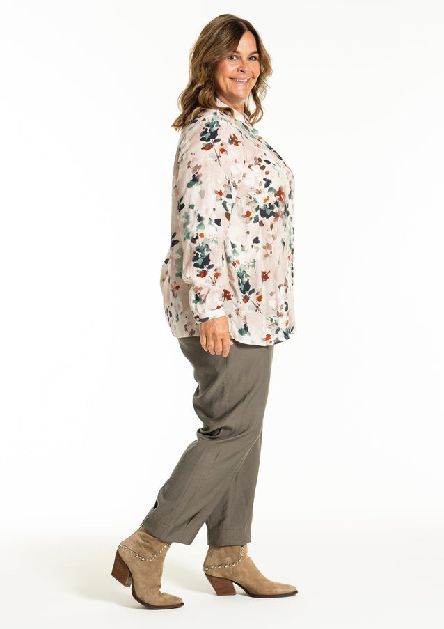 plus size Gozzip Karina skjorte splash print i store storrelser