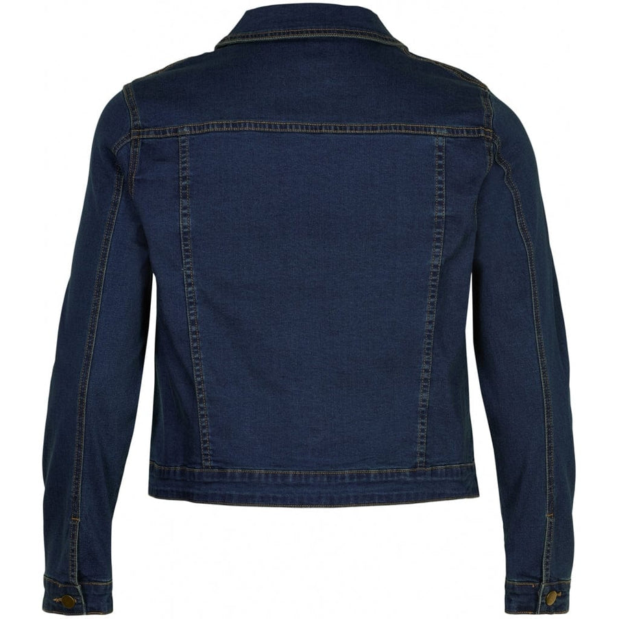 plus size Gozzip Maya Denim Jaket Mørk Denim i store storrelser