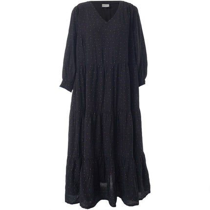 plus size Gozzip Nanna kjole Sort og Gull i store storrelser