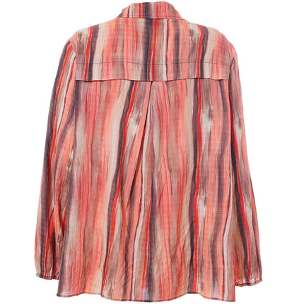 plus size Gozzip Sophia skjorte rødstriper i store storrelser