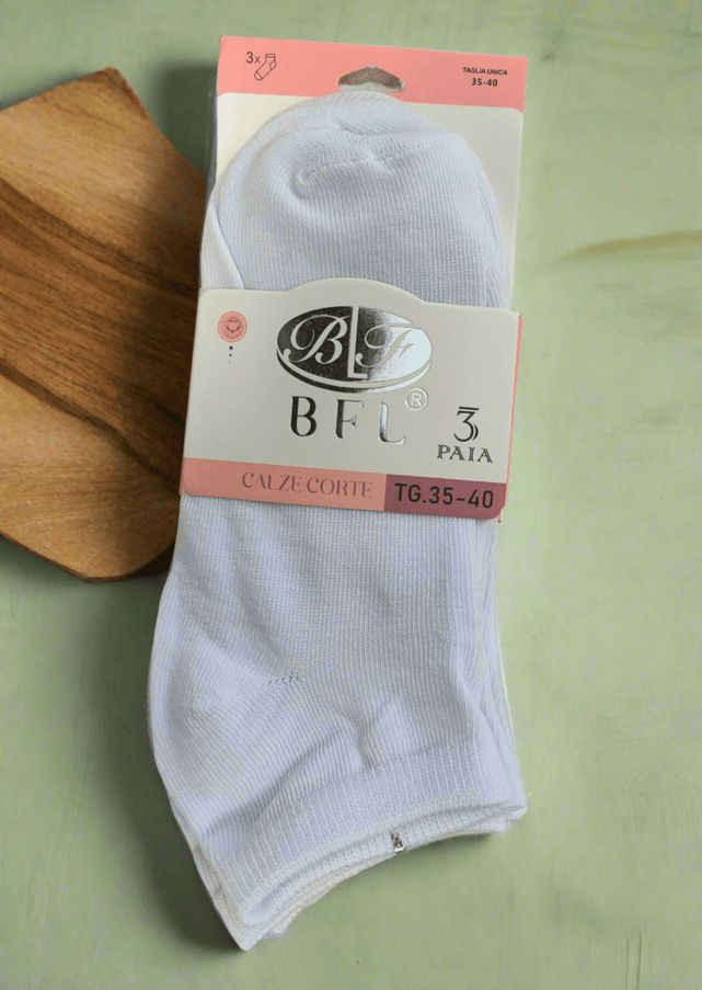 plus size Jessy Lia 3-pack ankelsockker sokker Hvite i store storrelser G79-2-white