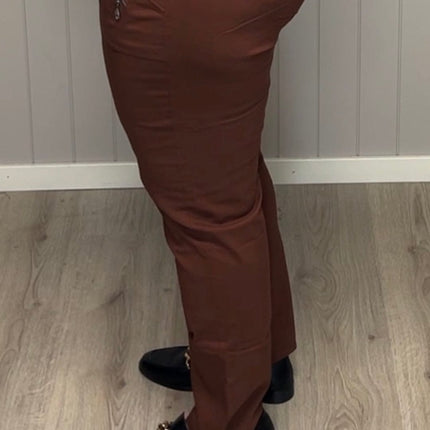 plus size JST vinterbukse med fòr – Brun (8876) i store storrelser