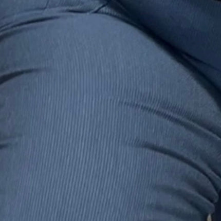 plus size JST vinterbukse med fòr – mønstret blå (8899) i store storrelser