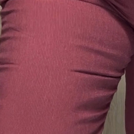 plus size JST vinterbukse med fòr – mønstret vinrød (8899) i store storrelser