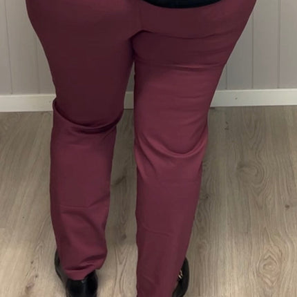 plus size JST vinterbukse med fòr – Vinrød (8876) i store storrelser