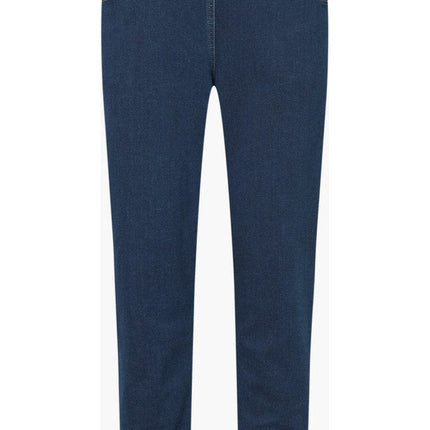 plus size LauRie Ellie bomull (101170) med splitt Kort Regular Bomull Mørk Denim i store storrelser