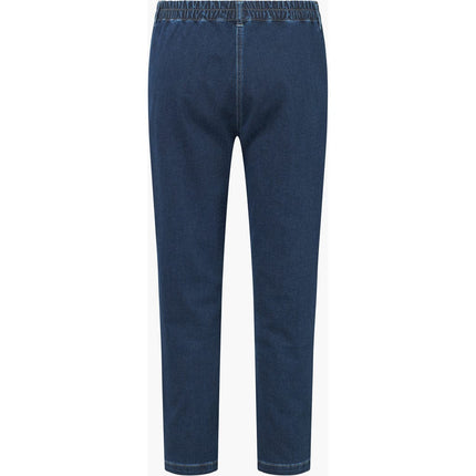 plus size LauRie Ellie bomull (101170) med splitt Kort Regular Bomull Mørk Denim i store storrelser