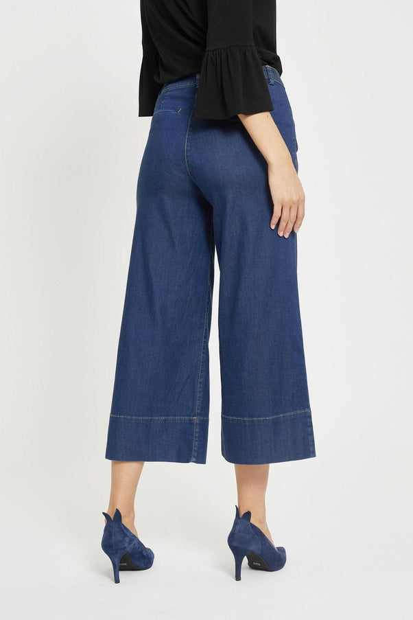 plus size LauRie Rachel 7/8 og Cropped Straight Tencel Denim i store storrelser