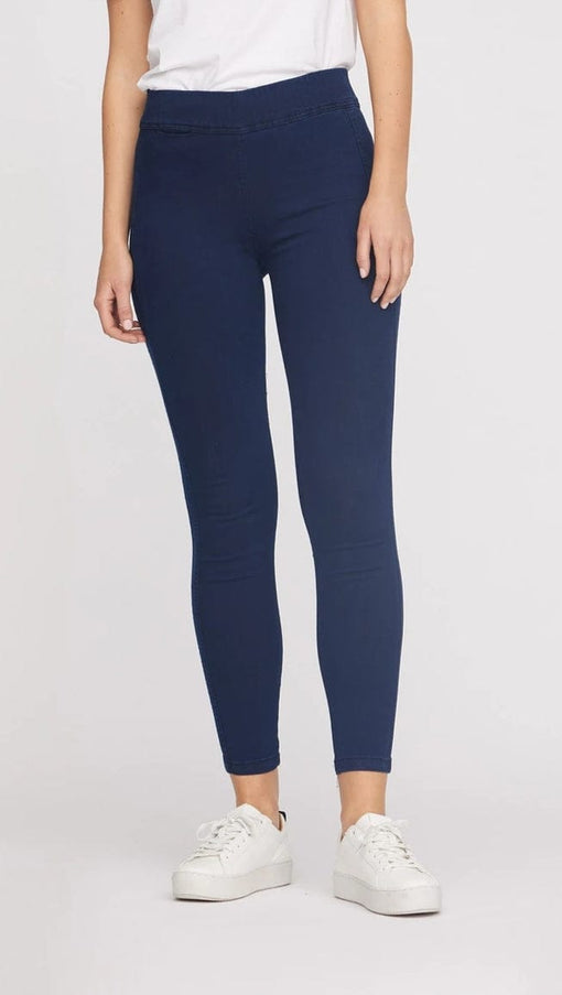 plus size LauRie Serene Kort Slim Bomull Mørk Denim i store storrelser