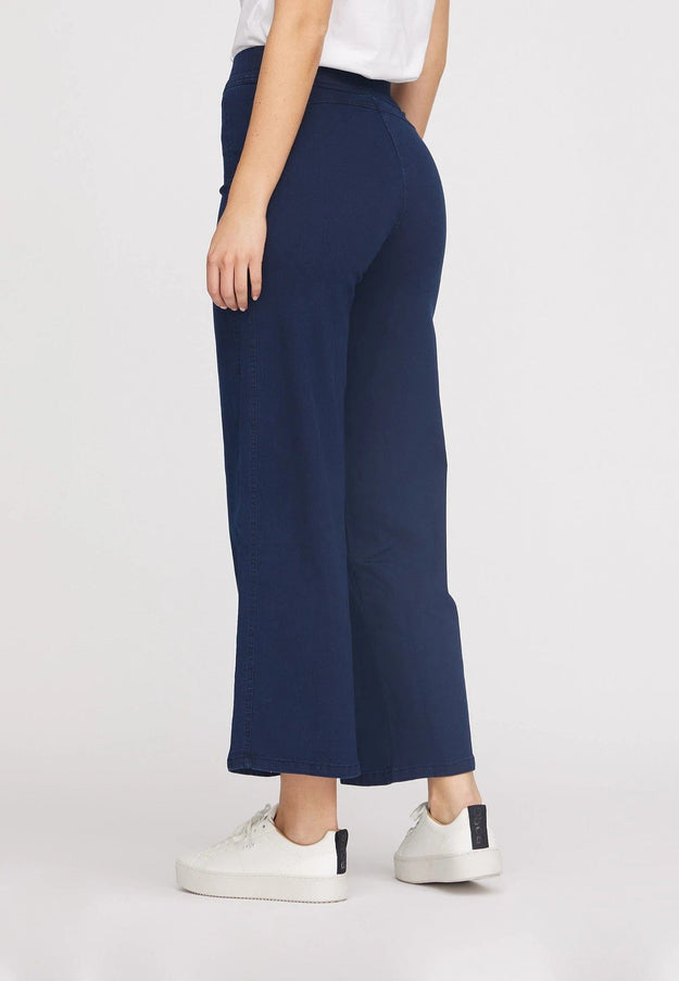 plus size LauRie Serene Medium Straight Bomull Mørk Denim i store storrelser