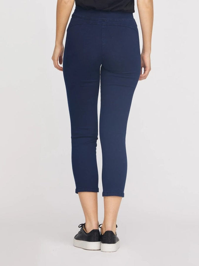 plus size LauRie Serene Xtra Kort Regular Bomull Mørk Denim i store storrelser