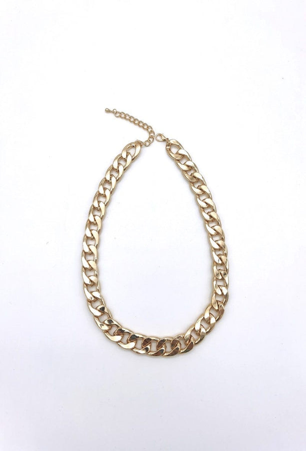 plus size M&P Tilbehør:  Chunky chain necklace gull i store storrelser CL28-chunky-chain-gull