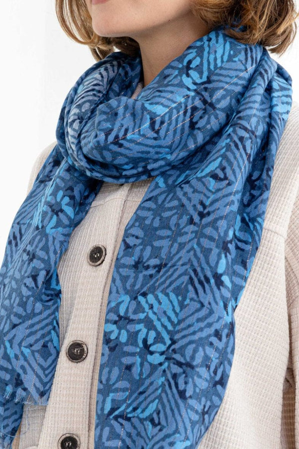 plus size M&P Tilbehør:  Skjerf blåttprint i store storrelser XF5311-blåttprint