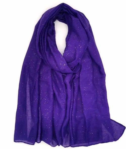 plus size M&P Tilbehør:  Skjerf Lilla med glitter i store storrelser SY41-Lilla