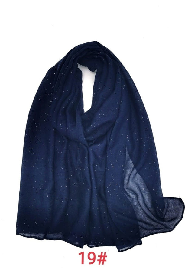 plus size M&P Tilbehør:  Skjerf Marine med glitter i store storrelser SY19-navy