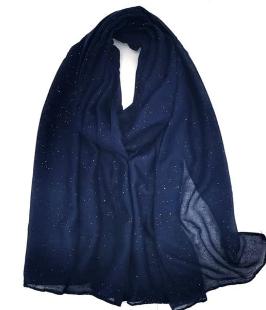 plus size M&P Tilbehør:  Skjerf Marine med glitter i store storrelser SY19-navy