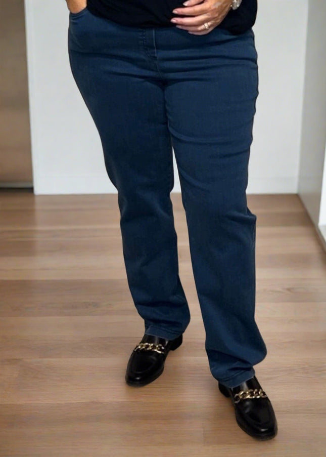 plus size Robell Bella denim blå med lommer i store storrelser