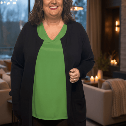 plus size sandgaard Helsinki cardigan Brun i store storrelser