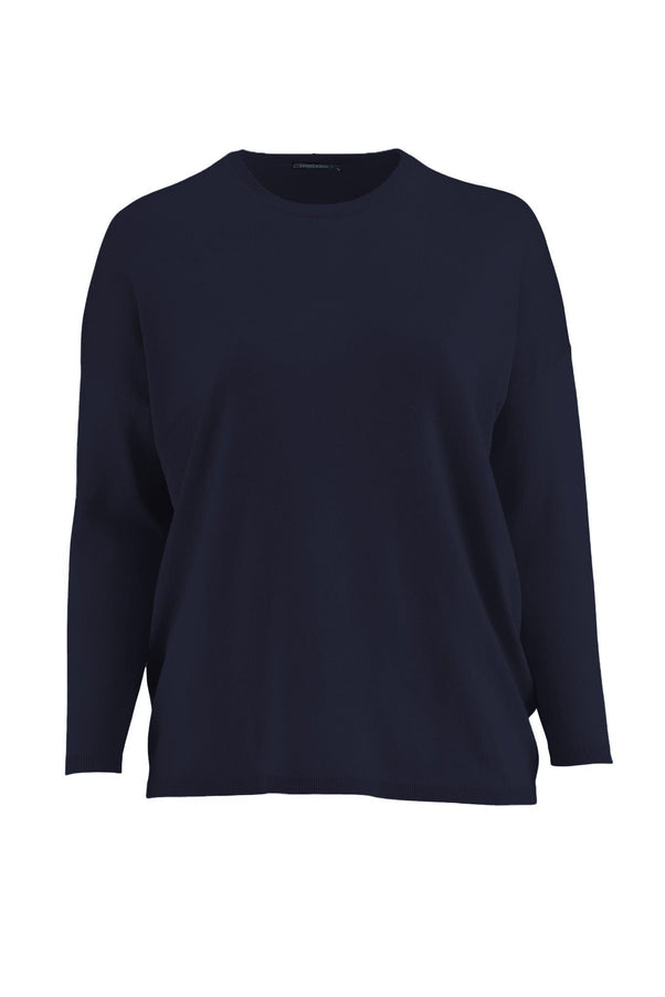 plus size Sandgaard Helsinki genser dark blue i store storrelser