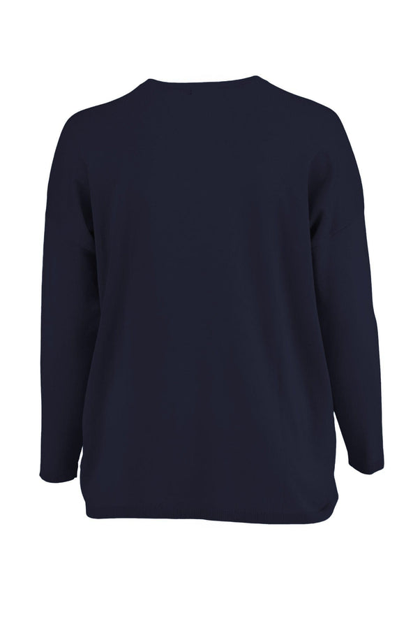 plus size Sandgaard Helsinki genser dark blue i store storrelser