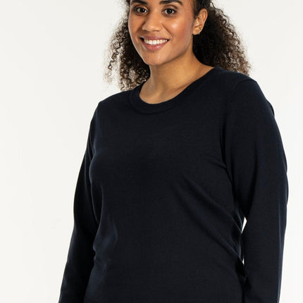 plus size Sandgaard Helsinki genser Marine i store storrelser