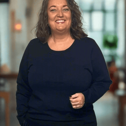 plus size Sandgaard Helsinki genser Marine i store storrelser