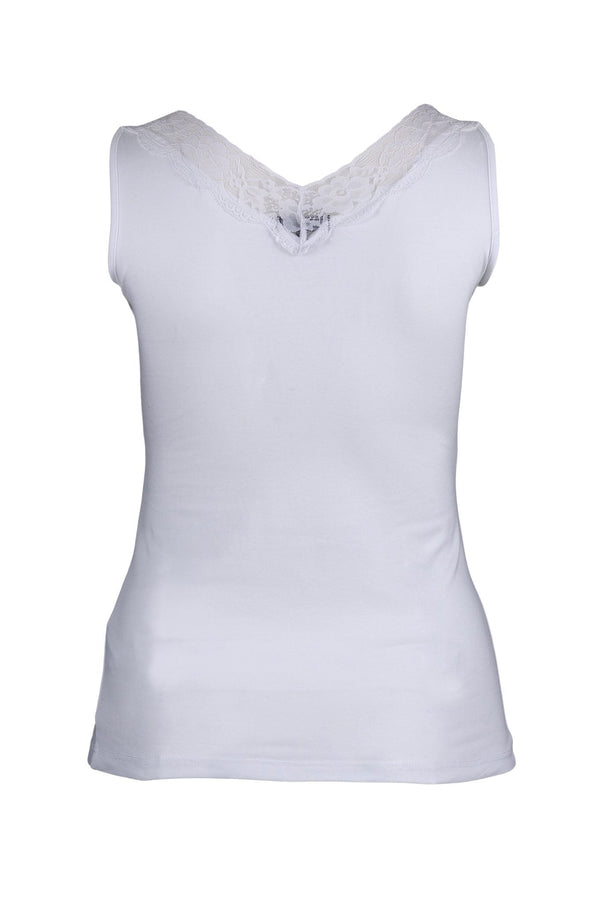 plus size Sandgaard Oslo Singlet med blonde Hvit i store storrelser