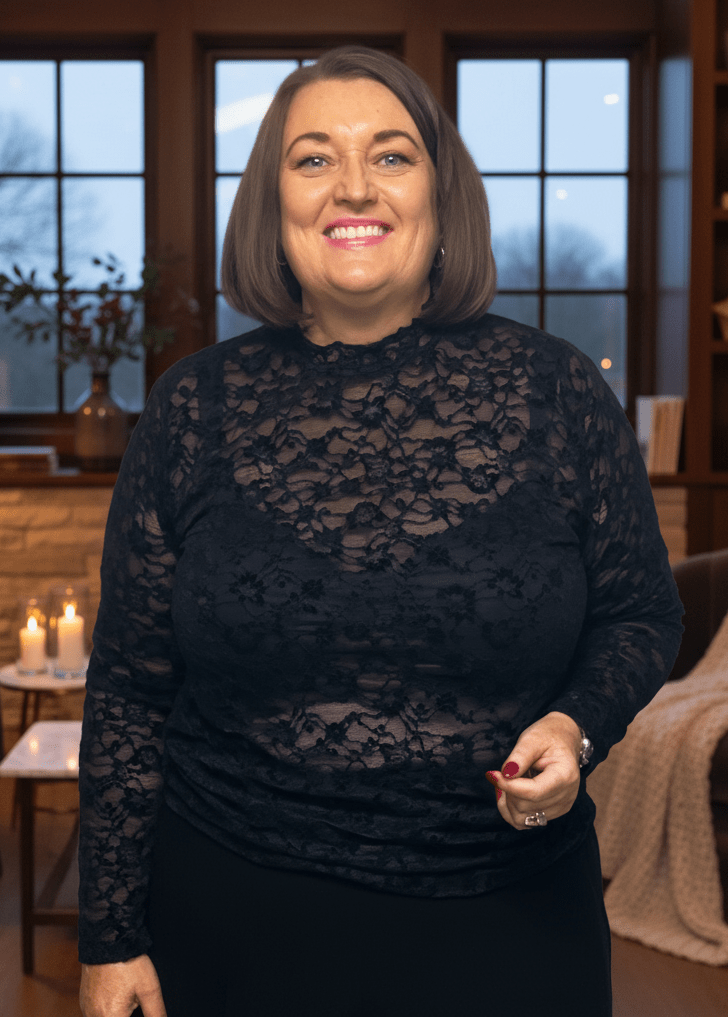 plus size Signature blondetopp Sort i store storrelser