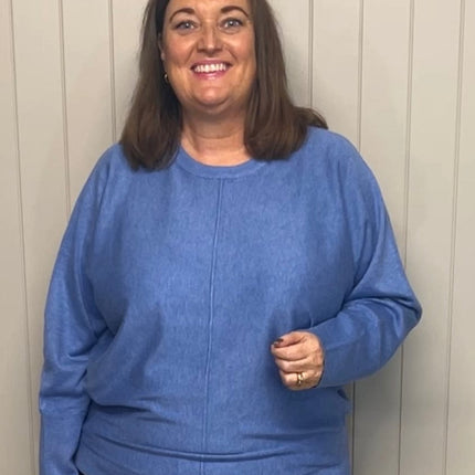 plus size Signature genser Blå i store storrelser